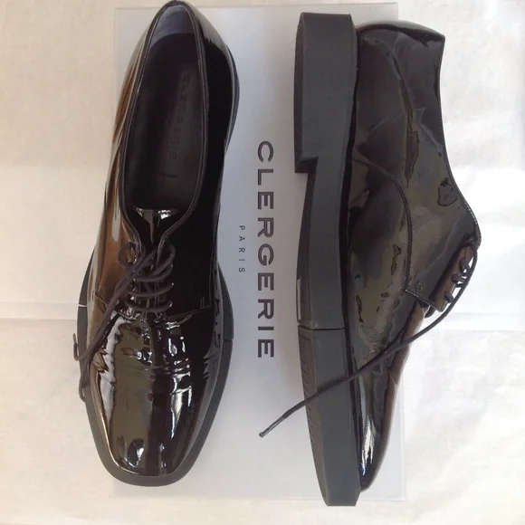 CLERGERIE Black Genuine Leather Shoes** 42, 12